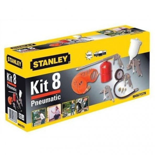 STANLEY 9045671STN 8 Parça Kompresör Aksesuar Seti ürün görseli 1