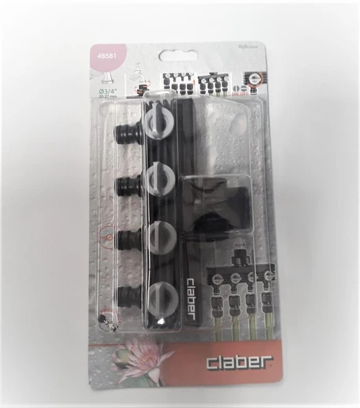 Claber 48581 Dörtlü Musluk Adaptörü ürün görseli 1
