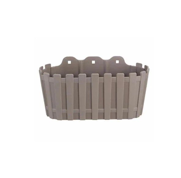 Poliwork Akasya Duvar Saksısı 290x145mm   SütlüKahve ürün görseli 1