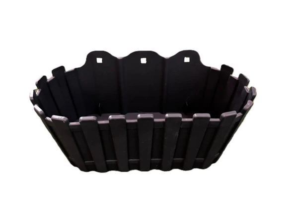 Poliwork Akasya Duvar Saksısı 290x145mm   Antrasit ürün görseli 1