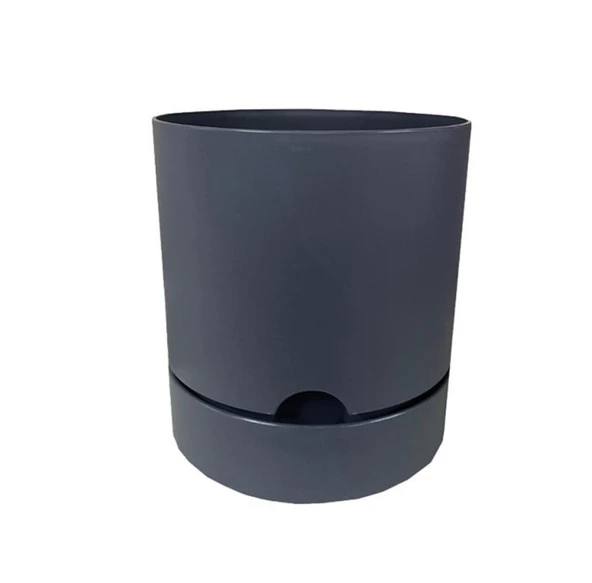 Poliwork Begonya Saksı 150x145mm   Antrasit ürün görseli 1