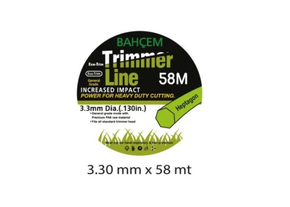 Bahçem 7 Köşe Misina 3,30mm 58mt ürün görseli 1