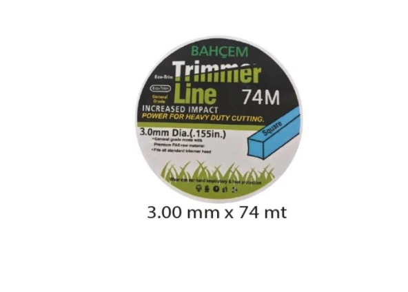 Bahçem Kare Misina 3mm 74mt ürün görseli 1