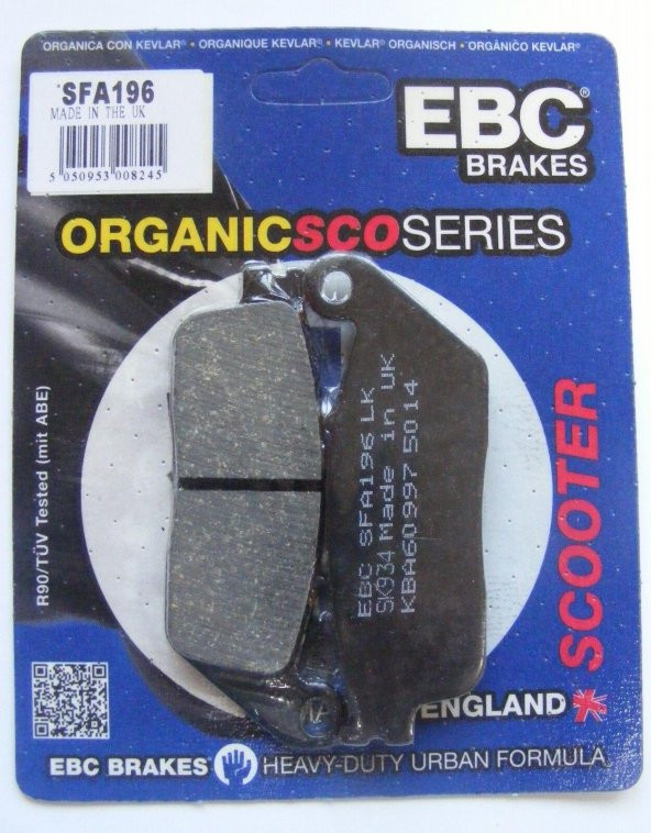 Ebc Sfa196 2012-2015 BMW C 600 Sport Arka Fren Balatası Organik Balata ürün görseli 1