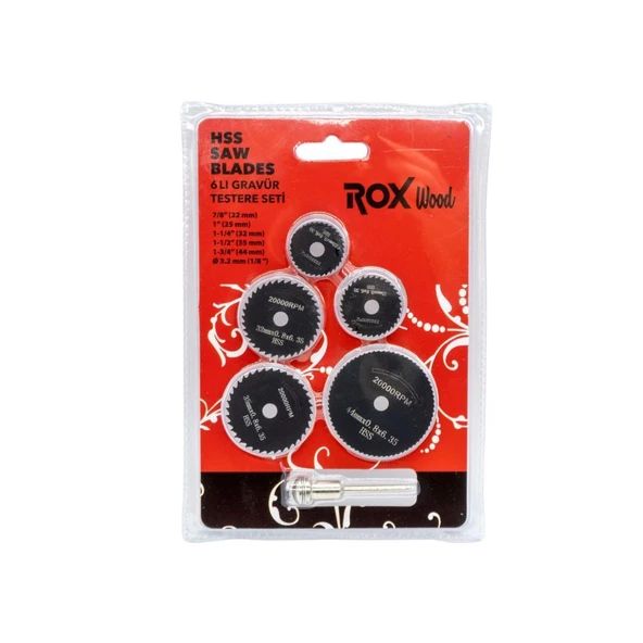 Rox Wood 6' lı Gravür Seti ürün görseli 1
