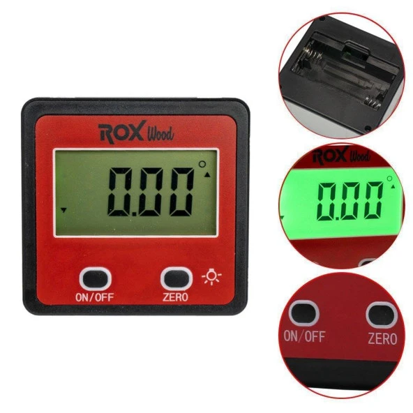 Rox Wood Dijital Açı Ölçer ürün görseli 1
