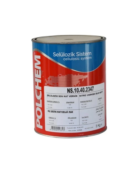 Polchem Selülozik Mat Vernik  3kg ürün görseli 1