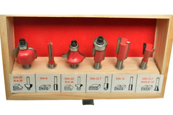 Kohertz Freze Bıçağı Seti 6mm 6 Parça ürün görseli 1
