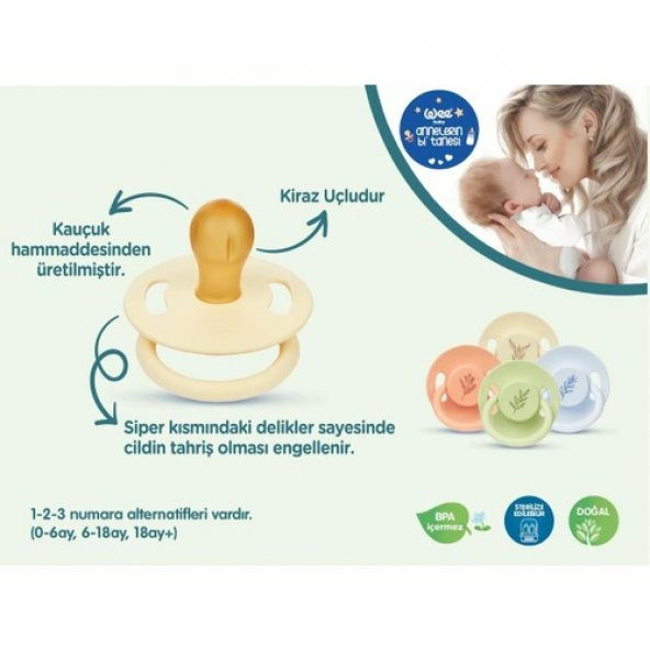 Wee Baby Kauçuk Emzik 18+ Ay No: 3 - Resim 2