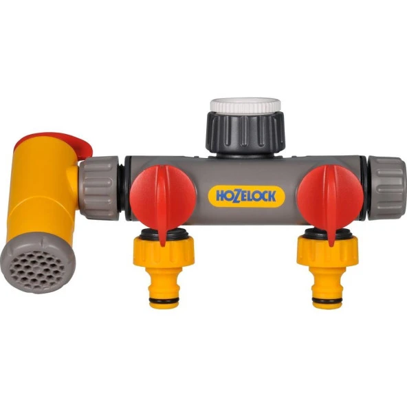 Hozelock 2250H Çift Yönlü Musluklu Vanalı Musluk Bağlantısı 1/2-1" ürün görseli 1