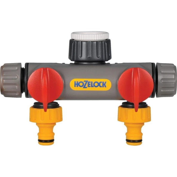 Hozelock 2252H Çift Yönlü Vanalı Musluk Bağlantısı 1/2-1" ürün görseli 1