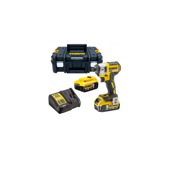 Dewalt DCF887P2-QW 18V/5.0Ah Çift Akülü Kömürsüz Matkap ürün görseli 1