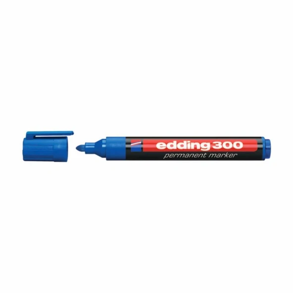 Edding E-300 Permanent Markör  Mavi ürün görseli 1
