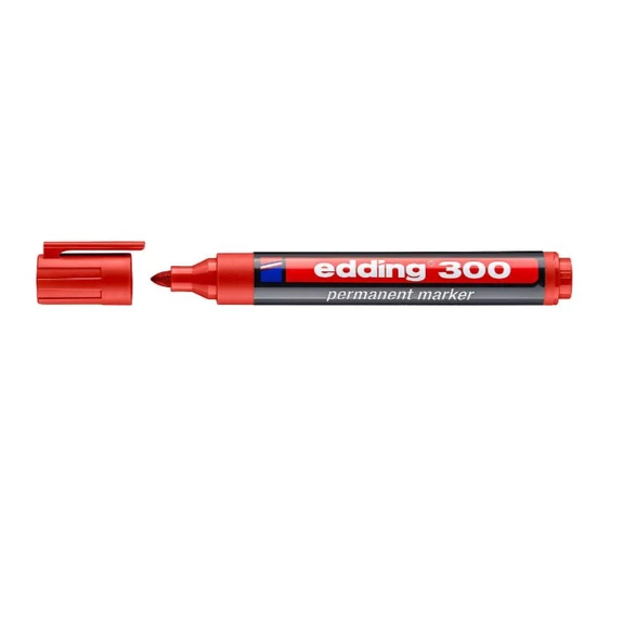 Edding E-300 Permanent Markör  Kırmızı ürün görseli 1