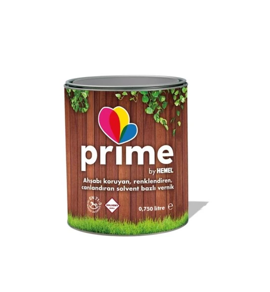 Hemel Prime Solvent Bazlı Vernik  0.75lt Fındık ürün görseli 1