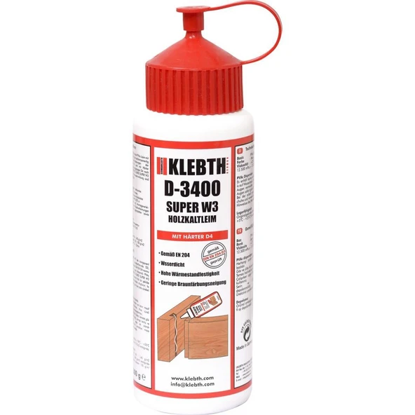 Klebth D-3400 D3/D4 Ahşap ve İskelet Tutkalı 500gr ürün görseli 1