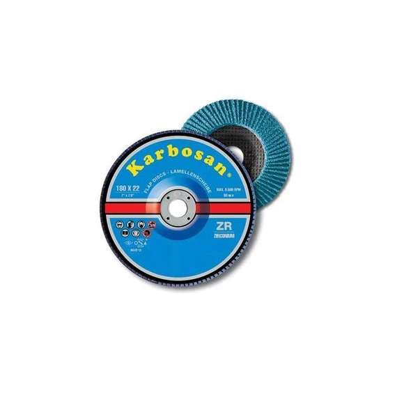 Karbosan Zirkonyum Flap Disk Zımpara 180mm  80 ürün görseli 1