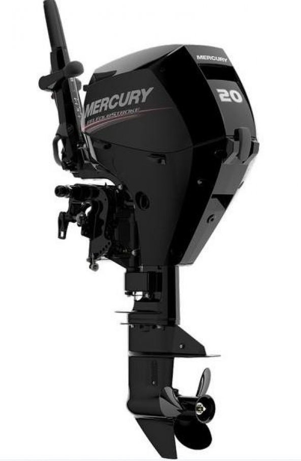 Mercury F20ELHPT 20hp Uzun Şaft Manuel Marşlı Trimli Deniz Motoru ürün görseli 1