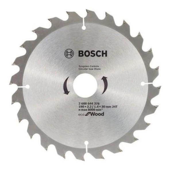 Bosch Eco Ahşap İçin Daire Testere 190x30mm 24 Diş ürün görseli 1