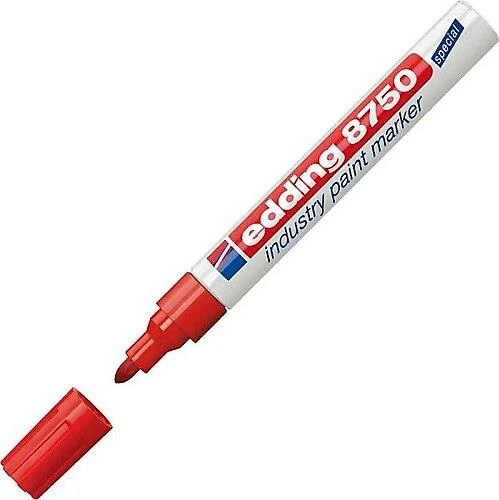 Edding E-8750 Tam Örtücü Endüstri Kalemi  Kırmızı ürün görseli 1