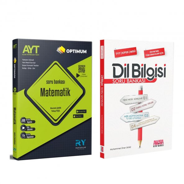 Referans AYT Matematik ve AKM Dil Bilgisi Soru Bankası Seti 2 Kitap ürün görseli 1