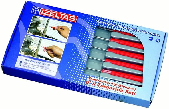 İzeltaş 6lı Elektronikçi Tornavida Seti ürün görseli 1
