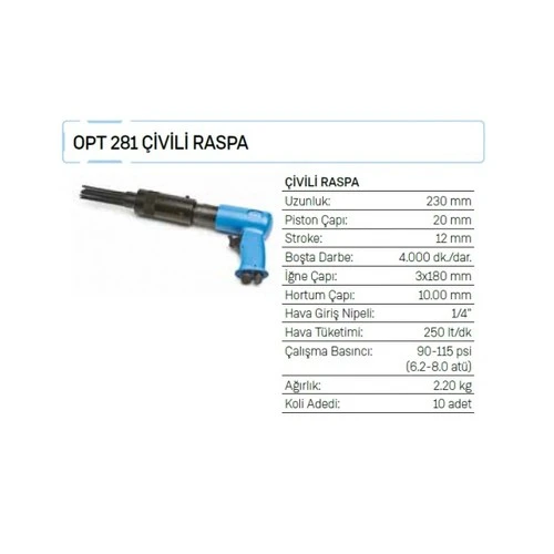 Osaka Opt 281 Çivili Raspa - Resim 2