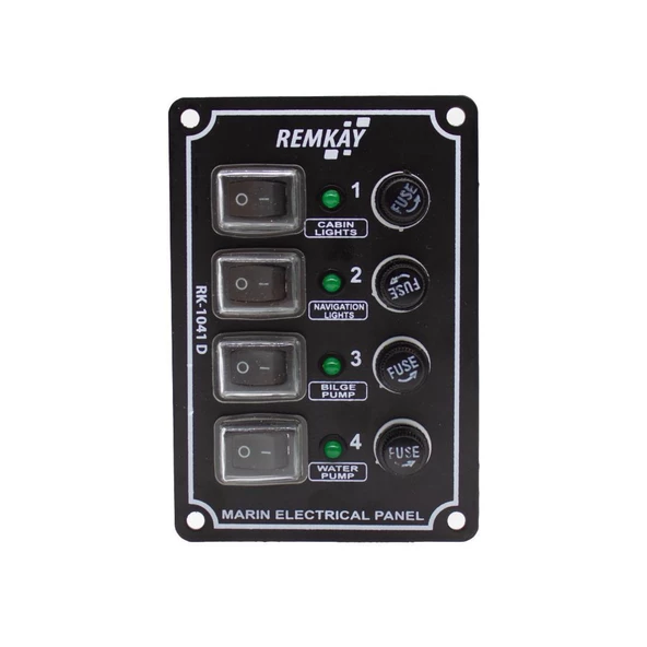 Remkay 12V İzoleli Dikey Switch Panel  10lu - Resim 2