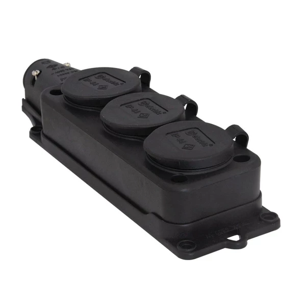Tplast Üçlü Kauçuk Grup Priz 1x16A ürün görseli 1