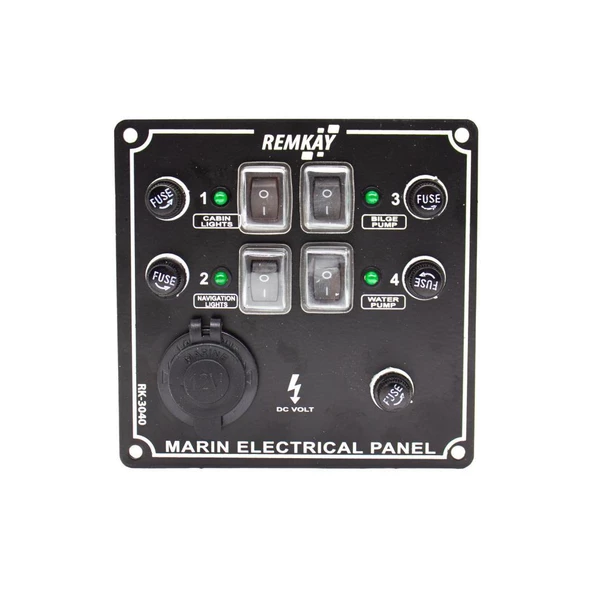 Remkay 12V İzoleli Çakmaklı Switch Panel  12li ürün görseli 1