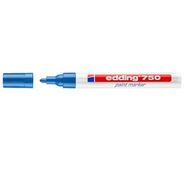 Edding E-750 Tam Örtücü Boya Kalemi   Mavi ürün görseli 1
