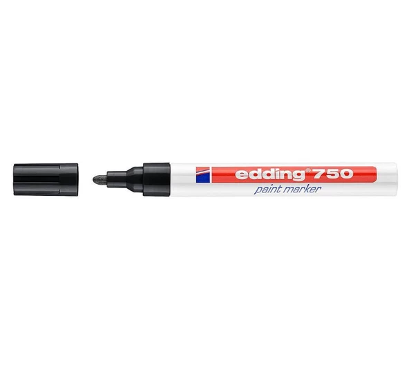 Edding E-750 Tam Örtücü Boya Kalemi   Siyah ürün görseli 1