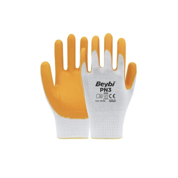 Beybi PN3 Sarı Nitril Eldiven no:10 ürün görseli 1