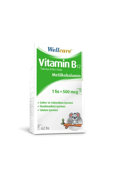 Wellcare Vitamin B12 Metilkobalamin 500 Mcg Dil Altı Sprey 5 Ml ürün görseli 1