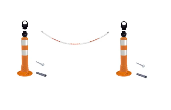 Otopark Düzenleyici (2 Adet 45 Cm Delinatör + 3 Metre 8 mm Zincir) ürün görseli 1