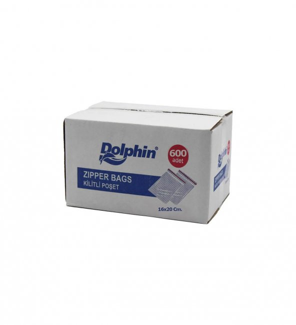 Dolphin Kilitli Şeffaf Buzdolabı Kilitli Saklama Poşeti Torba - 16x20 Cm. - 600 Adetlik Kutu ürün görseli 1