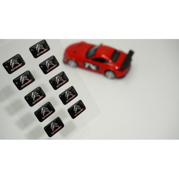 Citroen Yeni Nesil Logo 3D Cam Açma Torpido Konsol Ayna Çıkartma Seti ürün görseli 1