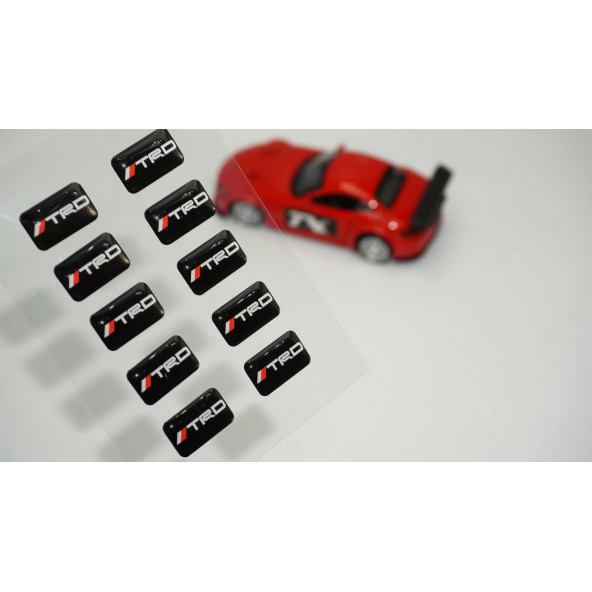 Toyota TRD Logo 3D Cam Açma Torpido Konsol Ayna Çıkartma Seti ürün görseli 1