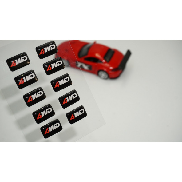 Arazi Off Road Suv 4WD Logo 3D Cam Açma Torpido Konsol Ayna Çıkartma Seti ürün görseli 1