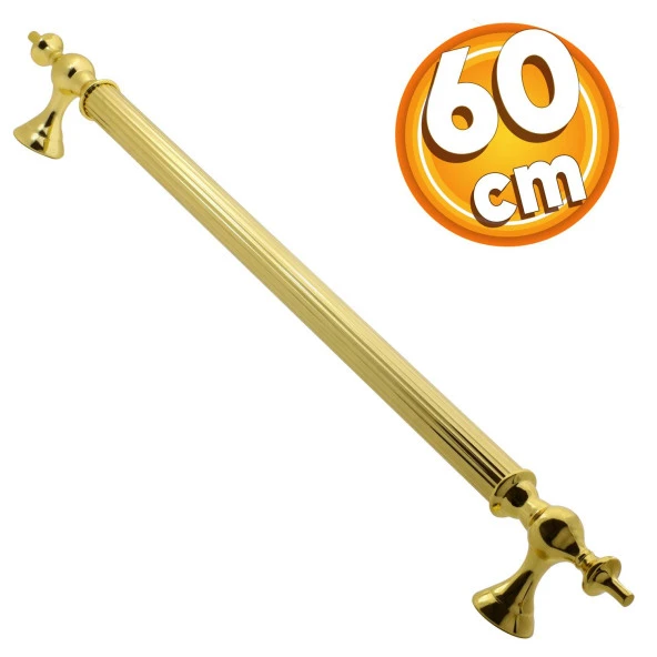 Çukurca Sürgülü Kapı Çekme Kolu Tutma Kulpu Kulbu Çelik Dış Kapı Tutamağı Kol Gol Altın 60 Cm ürün görseli 1