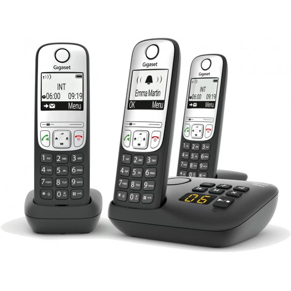 Gigaset A690A Trio 3 Ahizeli Telesekreterli Telsiz Telefon ürün görseli 1