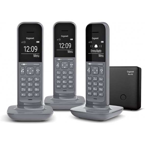 Gigaset CL390 Trio 3 Ahizeli Telsiz Telefon Satellite Grey ürün görseli 1