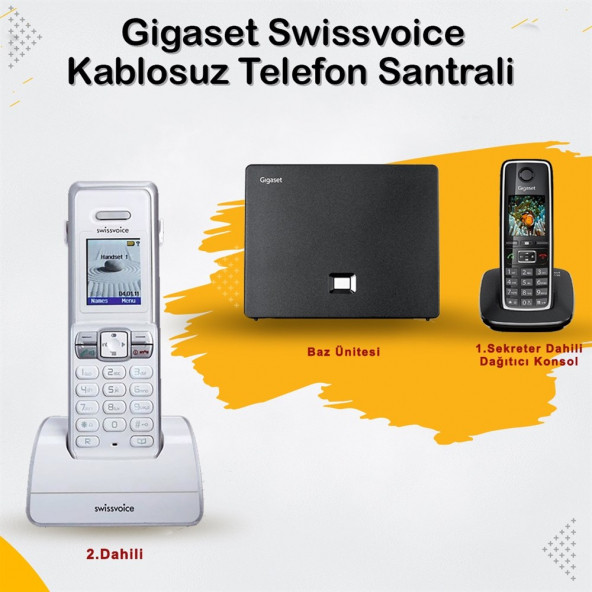 Gigaset C530 2 Dahili Swissvoice Telsiz Kablosuz Telefon Santrali ürün görseli 1