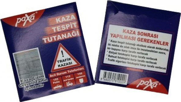 Paxa Kaza Tespit Tutanağı ürün görseli 1
