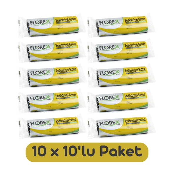 Florex Endüstriyel Battal Boy Çöp Torbası 72x95 Cm 10'lu Rulo Siyah 10 Rulo (100 Adet) ürün görseli 1