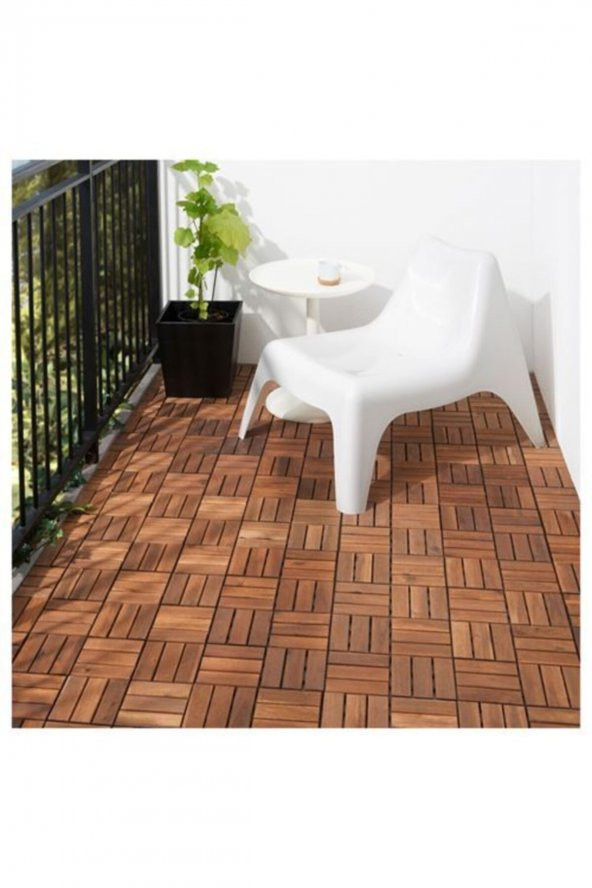 Parke Balkon Teras Yer Döşemesi ( 30 X 30 Cm ) Koyu Kahverengi 9 Adet (0.81 M2 ) ürün görseli 1