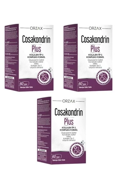 Orzax Cosakondrin Plus 60 Tablet 3lü Paket ürün görseli 1