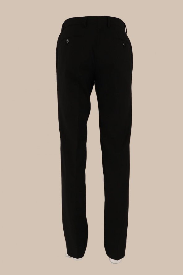 Regular Fit Yünlü Kumaş Pantolon - Resim 4