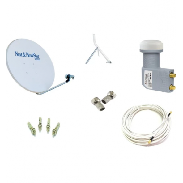 ÇANAK ANTEN SETİ (ÇANAK+ÇİFT LNB+20 MT KABLO+4 ADET KONNEKTÖR) ürün görseli 1