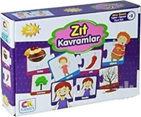 Eğitici Oyun Seti Zıt Kavramlar 40 Parça Puzzle ürün görseli 1